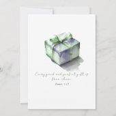 完全な贈り物 赤ちゃんの発表 招待状 (裏面)