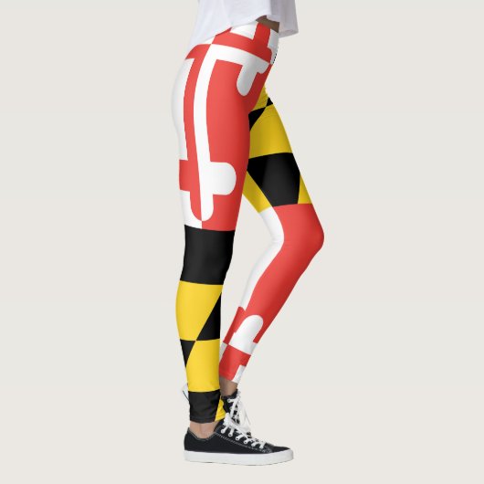 完全な足のメリーランドの旗のレギンスのヨガのズボン レギンス (右)