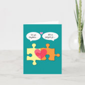 完全な適合のパズルのバレンタインのカード シーズンカード (正面)