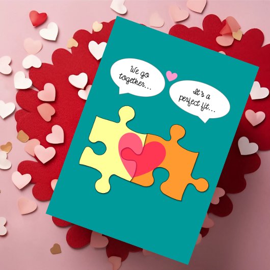 完全な適合のパズルのバレンタインのカード シーズンカード