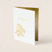 完全な金ゴールドは上がりました 箔カード (正面)