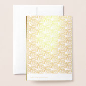 完全な金ゴールドは上がりました 箔カード (裏面封筒付き)