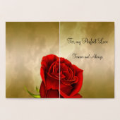 完全な金ゴールドは上がりました 箔カード (内部)