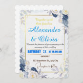 完全な開花での愛：結び目を結ぶ – お祝い 招待状 (正面/裏面)