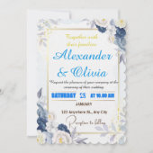 完全な開花での愛：結び目を結ぶ – お祝い 招待状 (正面)