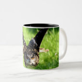 完全な飛行の野生のワシミミズク ツートーンマグカップ (正面右)
