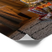 完全な飾クリスマスツリー ポスター (角)