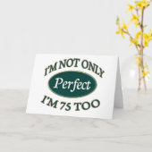 完全な75歳 カード (黄色い花)