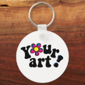 完全にあなたカスタマイズのキーリングきらきら光る キーホルダー (正面)