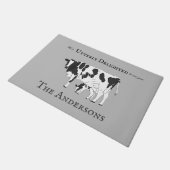 完全におもしろい喜んだ牛ふくらはぎ歓迎ドアマット ドアマット (アングル)