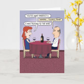 完全におもしろい熟成したワイン誕生日 カード (黄色い花)