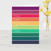 完全にこれが可能|レインボーストライプモダン カード (黄色い花)