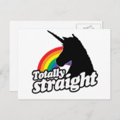 完全にまっすぐなユニコーン – .png ポストカード (正面/裏面)