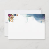 完全にエレガントカスタマイズ可能な天上結婚式RSVP 出欠カード (裏面)