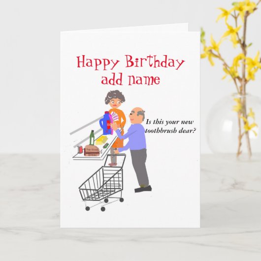 完全にカおもしろいスタマイズ可能な誕生日カード カード (黄色い花)