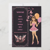 完全にカスタマイズできる誕生日写真テンプレート 招待状 (正面)