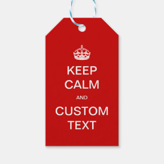 完全にカスタマイズできるKeep Calm+カスタマイズ ギフトタグ