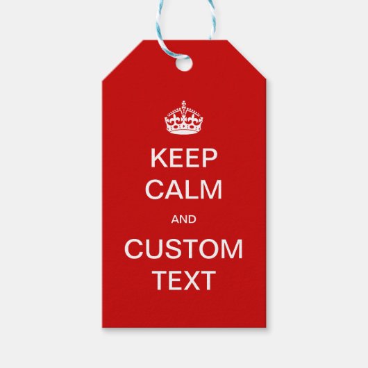 完全にカスタマイズできるKeep Calm+カスタマイズ ギフトタグ (正面)