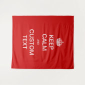 完全にカスタマイズできるKeep Calm+カスタマイズ タペストリー (正面(横))