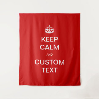 完全にカスタマイズできるKeep Calm+カスタマイズ タペストリー