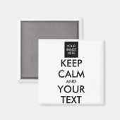 完全にカスタマイズできるKeep Calm And Your Text T マグネット (正面/裏面)