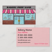 完全にカスタマイズ可能でかわいいパン屋の店カード 名刺 (正面/裏面)