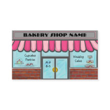完全にカスタマイズ可能でかわいいパン屋の店カード