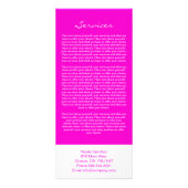 完全にカスタマイズ可能なウェディングプランナーラックカード ラックカード (裏面)