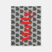 完全にカスタマイズ可能なオハイオ州ペット毛布 フリースブランケット (正面)