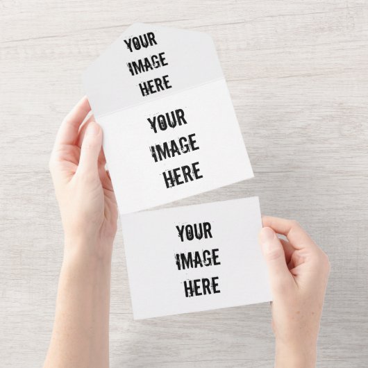 完全にカスタマイズ可能なオールインワンの結婚式招待状 オールインワン招待状 (貼ってはがせる)