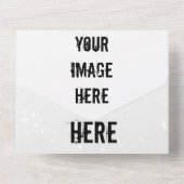 完全にカスタマイズ可能なオールインワンの結婚式招待状 オールインワン招待状 (裏面)