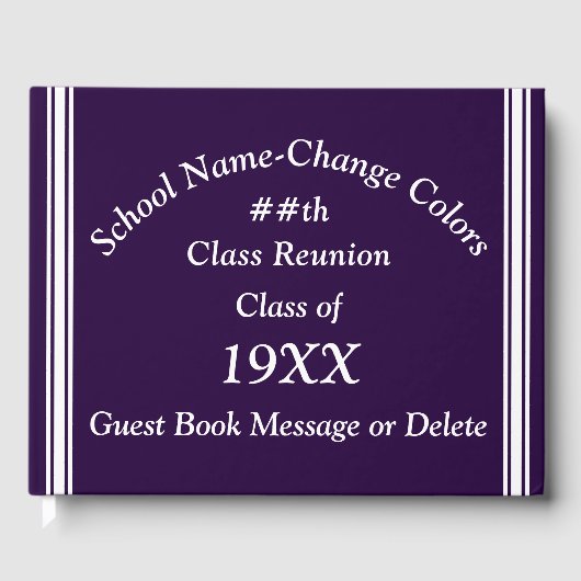 完全にカスタマイズ可能なクラス懇親会ゲストブック、 ゲストブック (正面)