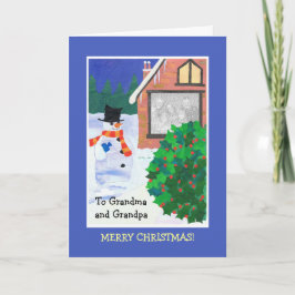 完全にカスタマイズ可能なクリスマスフォトカード、雪だるま シーズンカード