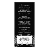 完全にカスタマイズ可能なサロンメニューラックカード ラックカード (裏面)