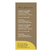 完全にカスタマイズ可能なサロンメニューラックカード ラックカード (裏面)