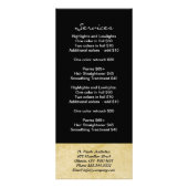 完全にカスタマイズ可能なサロンメニューラックカード ラックカード (裏面)