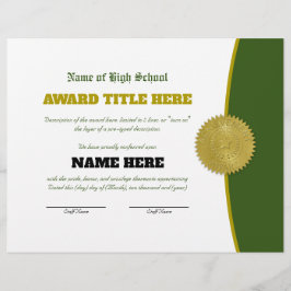 完全にカスタマイズ可能なスポーツ賞証明書 レターヘッド