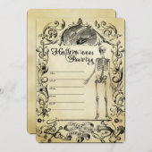 完全にカスタマイズ可能なハローウィンパーティ招待状 招待状 (正面/裏面)