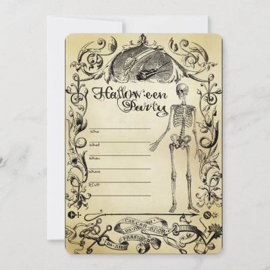 完全にカスタマイズ可能なハローウィンパーティ招待状 招待状 (正面)