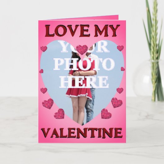 完全にカスタマイズ可能なバレンタインの名刺:) シーズンカード (正面)