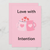 完全にカスタマイズ可能なバレンタインデーのカード シーズンカード (正面/裏面)