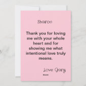 完全にカスタマイズ可能なバレンタインデーのカード シーズンカード (裏面)