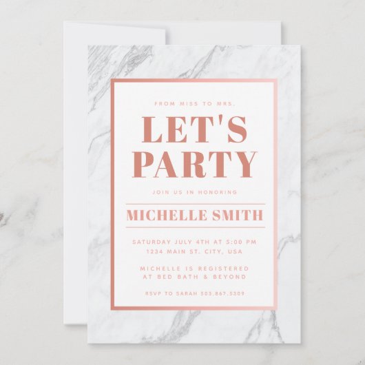 完全にカスタマイズ可能なパーティの招待状 招待状 (正面)