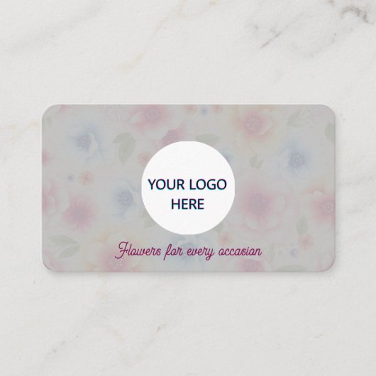 完全にカスタマイズ可能なフローラ 名刺 (正面)