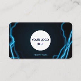 完全にカスタマイズ可能なブラック&ブルー稲妻 名刺