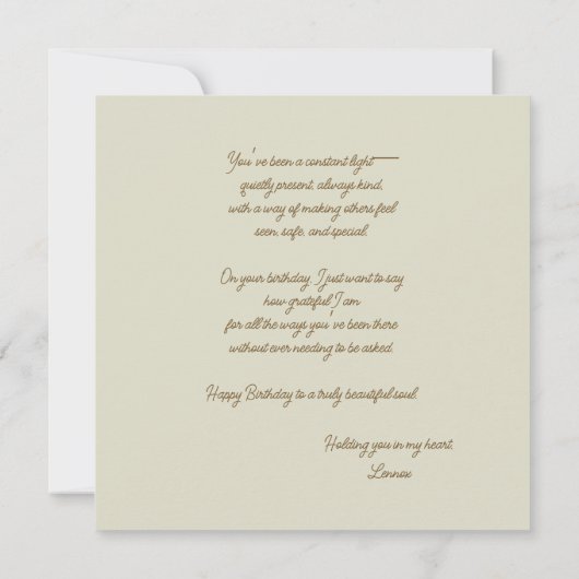 完全にカスタマイズ可能なボーホー フラワー リース カード (裏面)