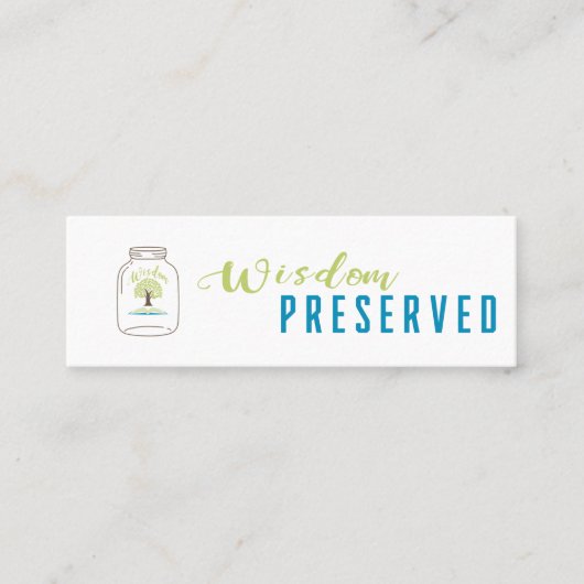 完全にカスタマイズ可能なミニ、3.0インチx 1.0インチ名刺 スキニー名刺 (正面)