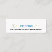 完全にカスタマイズ可能なミニ、3.0インチx 1.0インチ名刺 スキニー名刺 (裏面)