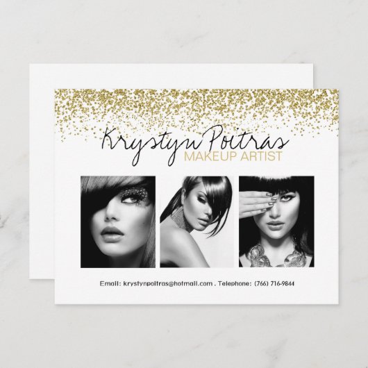 完全にカスタマイズ可能なメイクアップアーティストコンプカード ポストカード (正面/裏面)