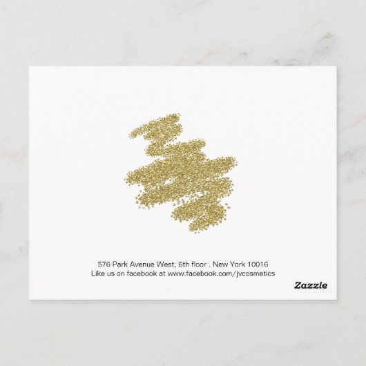 完全にカスタマイズ可能なメイクアップアーティストコンプカード ポストカード (裏面)